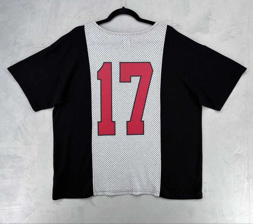 BOYS LIE Mesh Jersey Graphic T-Shirt #17 Devil Wings Gray/Black/Red One Size - Picture 3 of 8